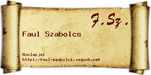 Faul Szabolcs névjegykártya