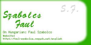 szabolcs faul business card